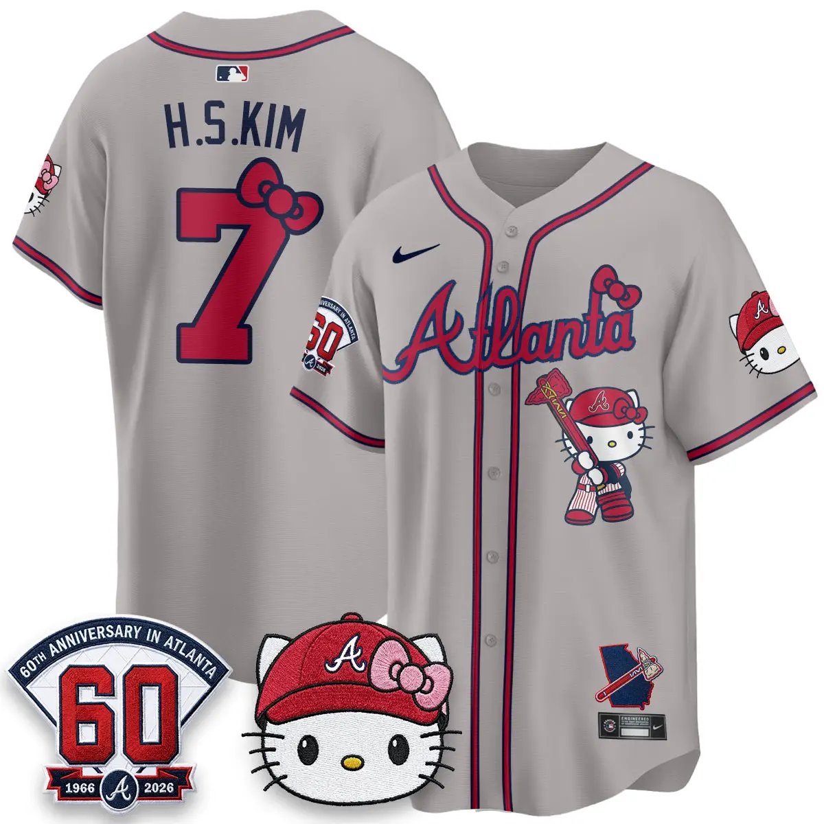 Atlanta Braves x Meow KT 2026 Vapor Limited Jersey - All Stitched by Atlanta Braves