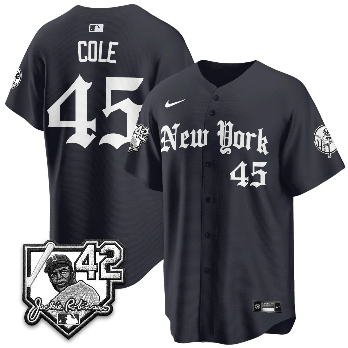 NYY 2026 Jackie Robinson Day Gothic Vapor Limited Jersey - All Stitched by New York Yankees