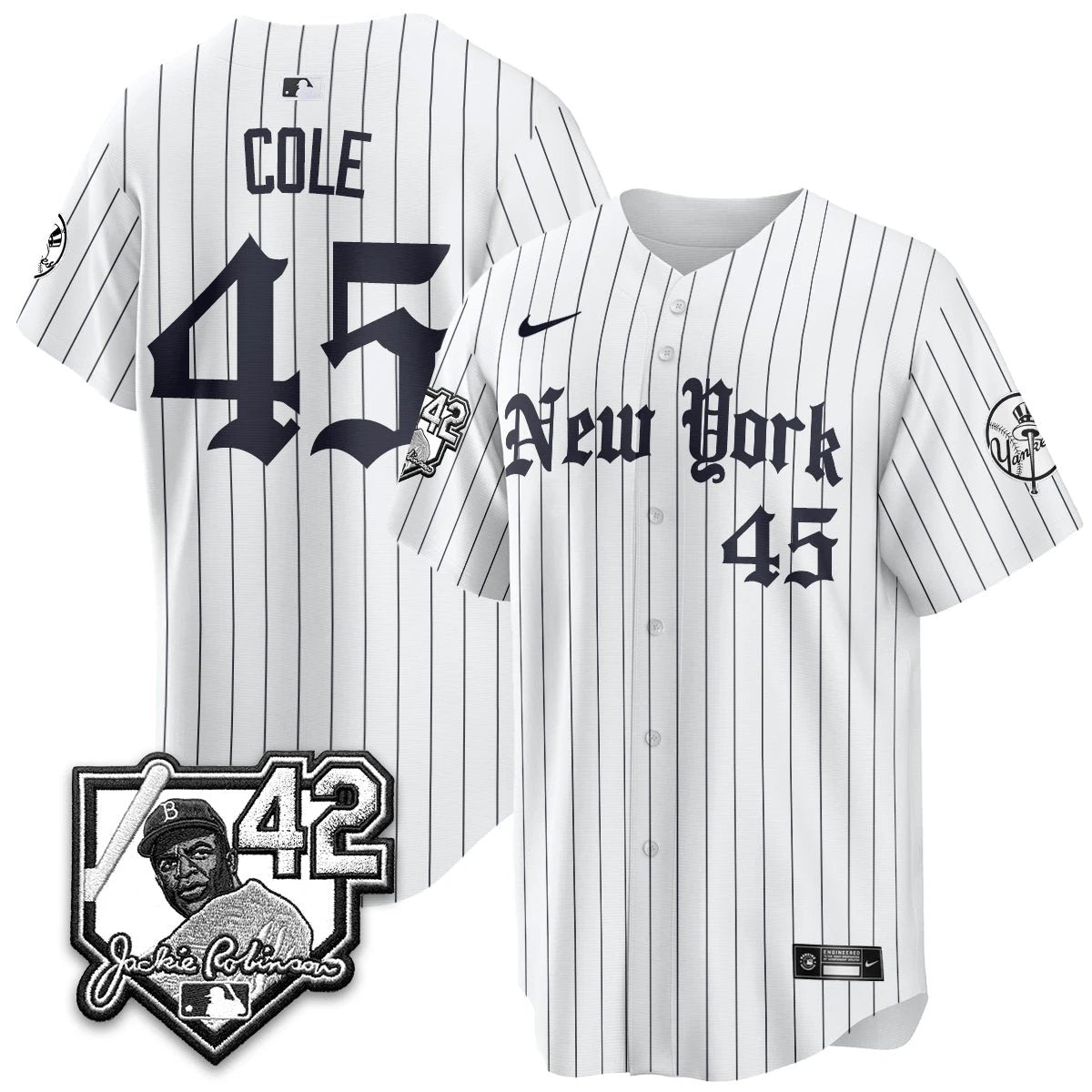 NYY 2026 Jackie Robinson Day Gothic Vapor Limited Jersey - All Stitched by New York Yankees