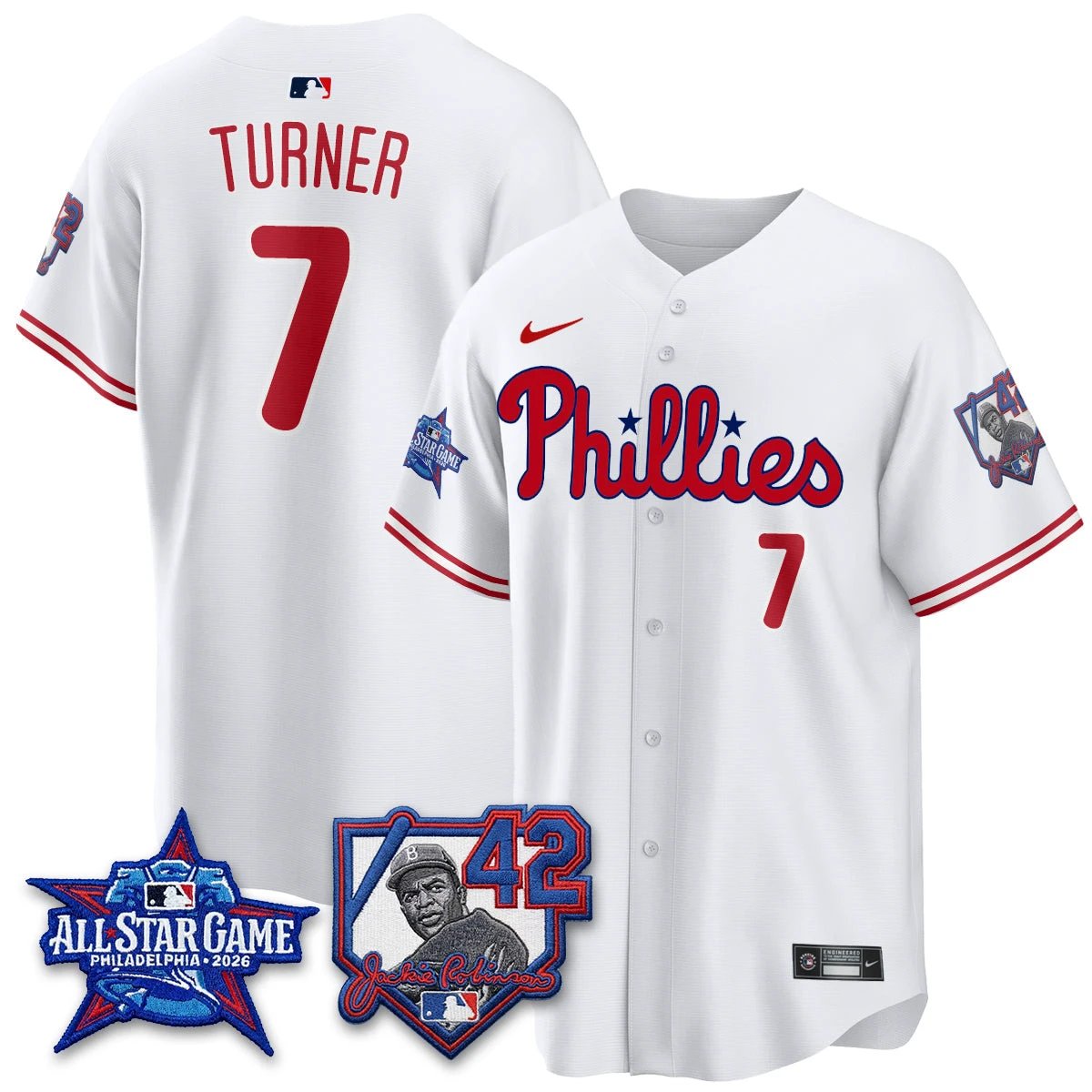 Philadelphia Phillies 2026 Jackie Robinson New Era - All Star Game Vapor Limited Jersey - All Stitched by Philadelphia Phillies
