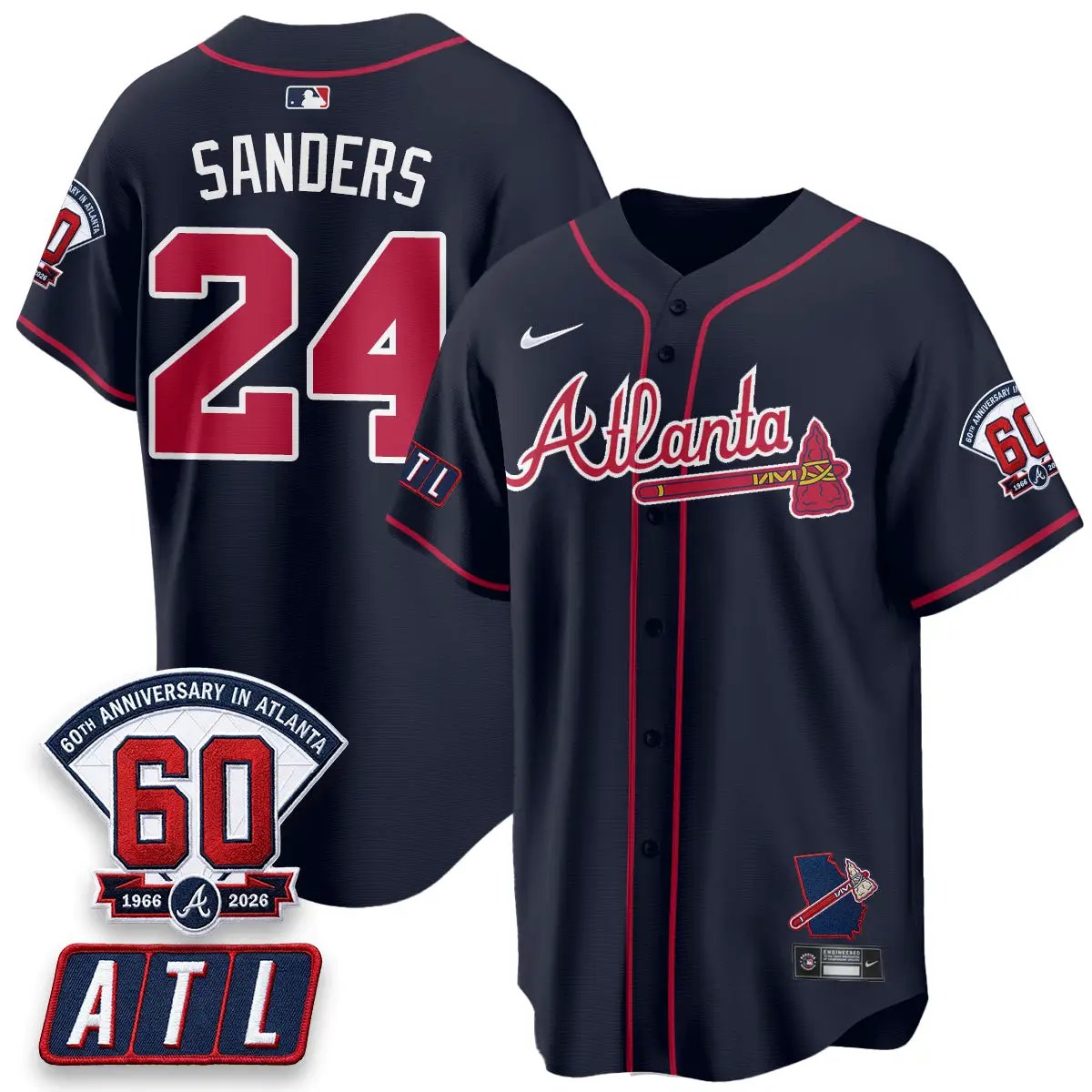 ATL 2026 60th Anniversary Vapor City Connect Limited Jersey - All Stitched by Atlanta Braves