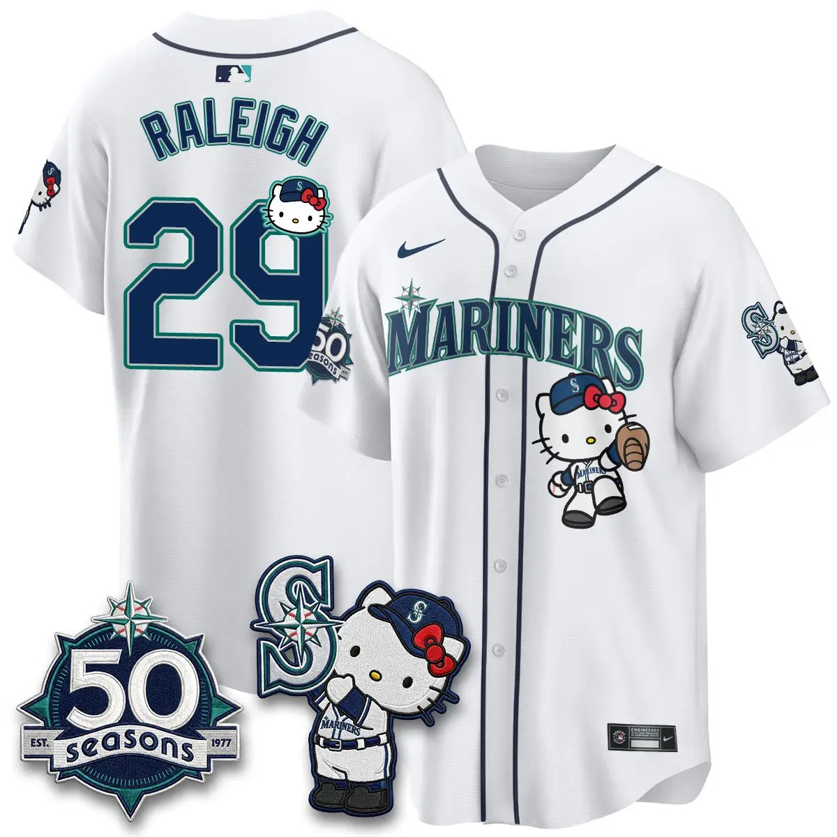 SEA x Meow KT Night Limited Jersey - All Stitched V2 by Seattle Mariners