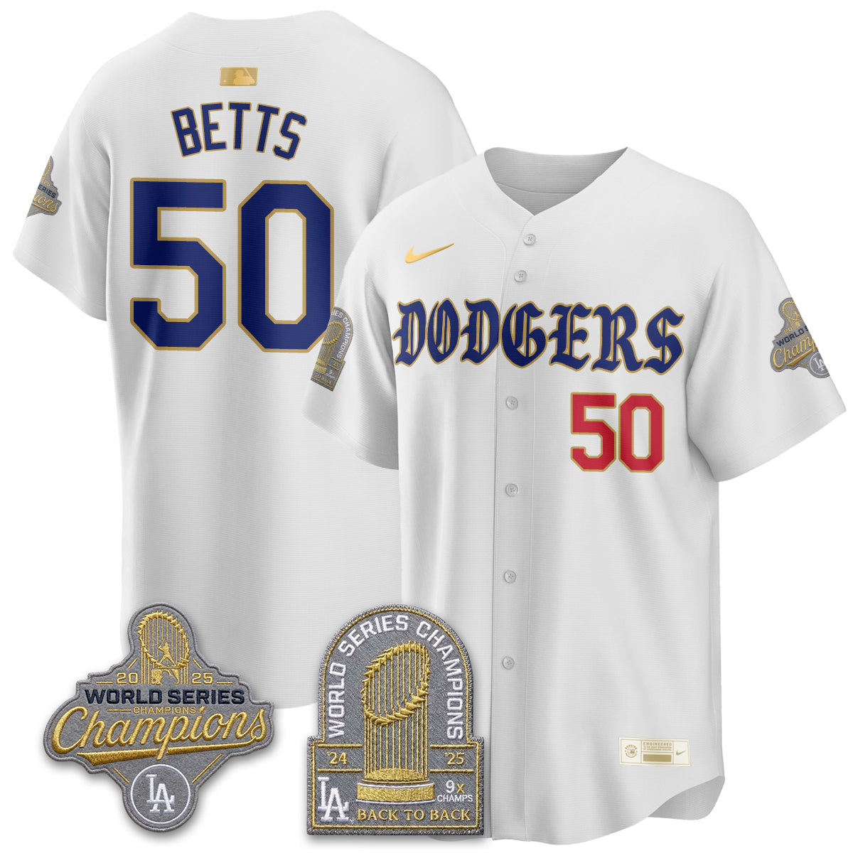 LAD Vapor Limited Jersey - Back to Back 9x Champs - All Stitched by Los Angeles Dodgers
