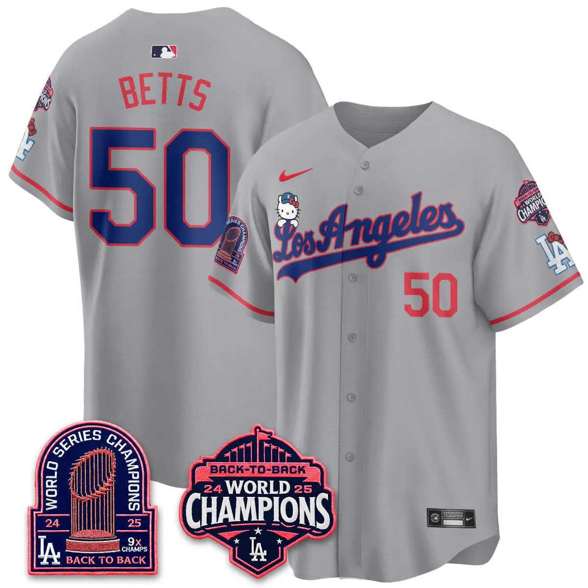 LAD x Hello Kitty Night 2026 Vapor Jersey - All Stitched - V2 by Los Angeles Dodgers
