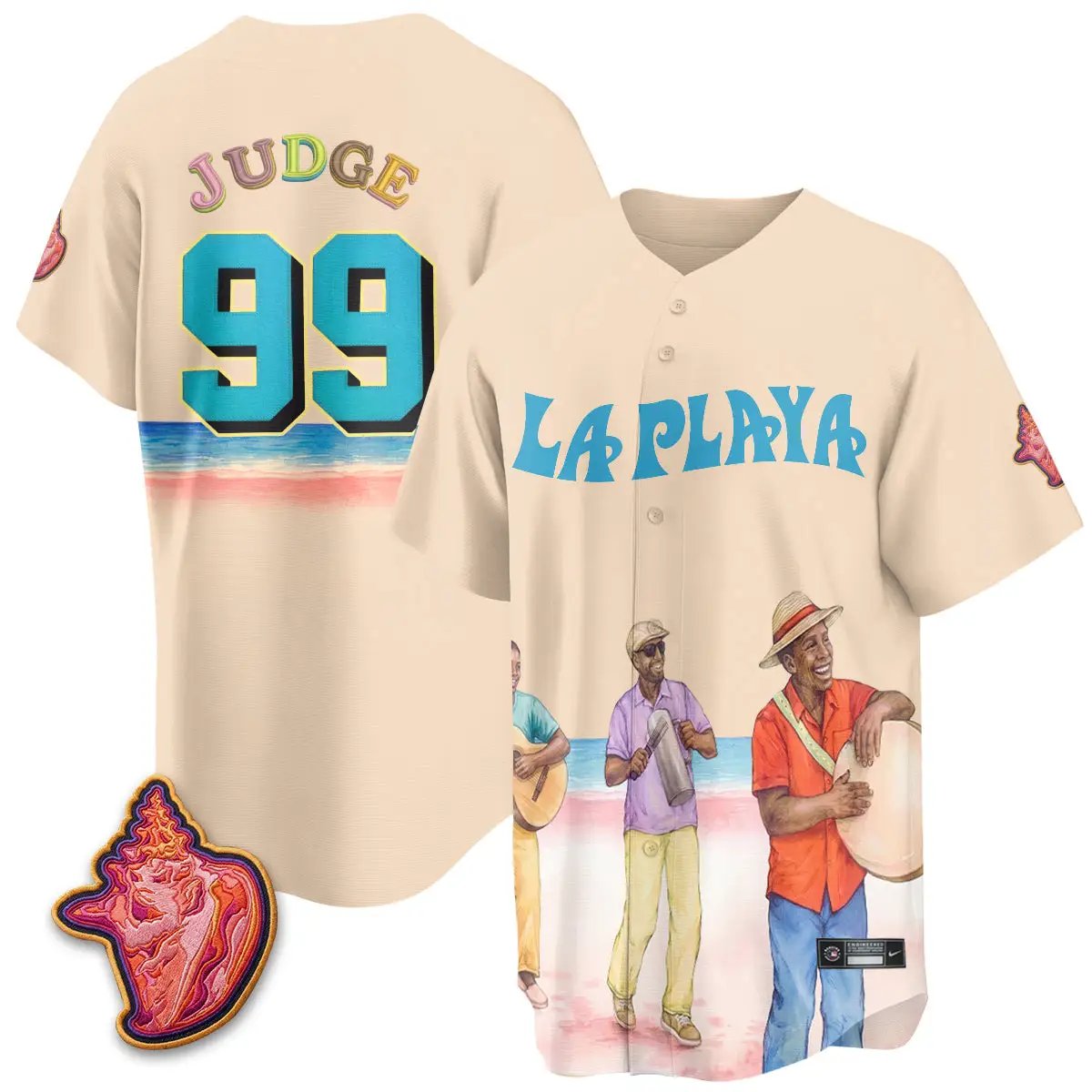 NYY Beach Connect "La Playa" Edition Vapor Jersey- Patch Stitched by New York Yankees