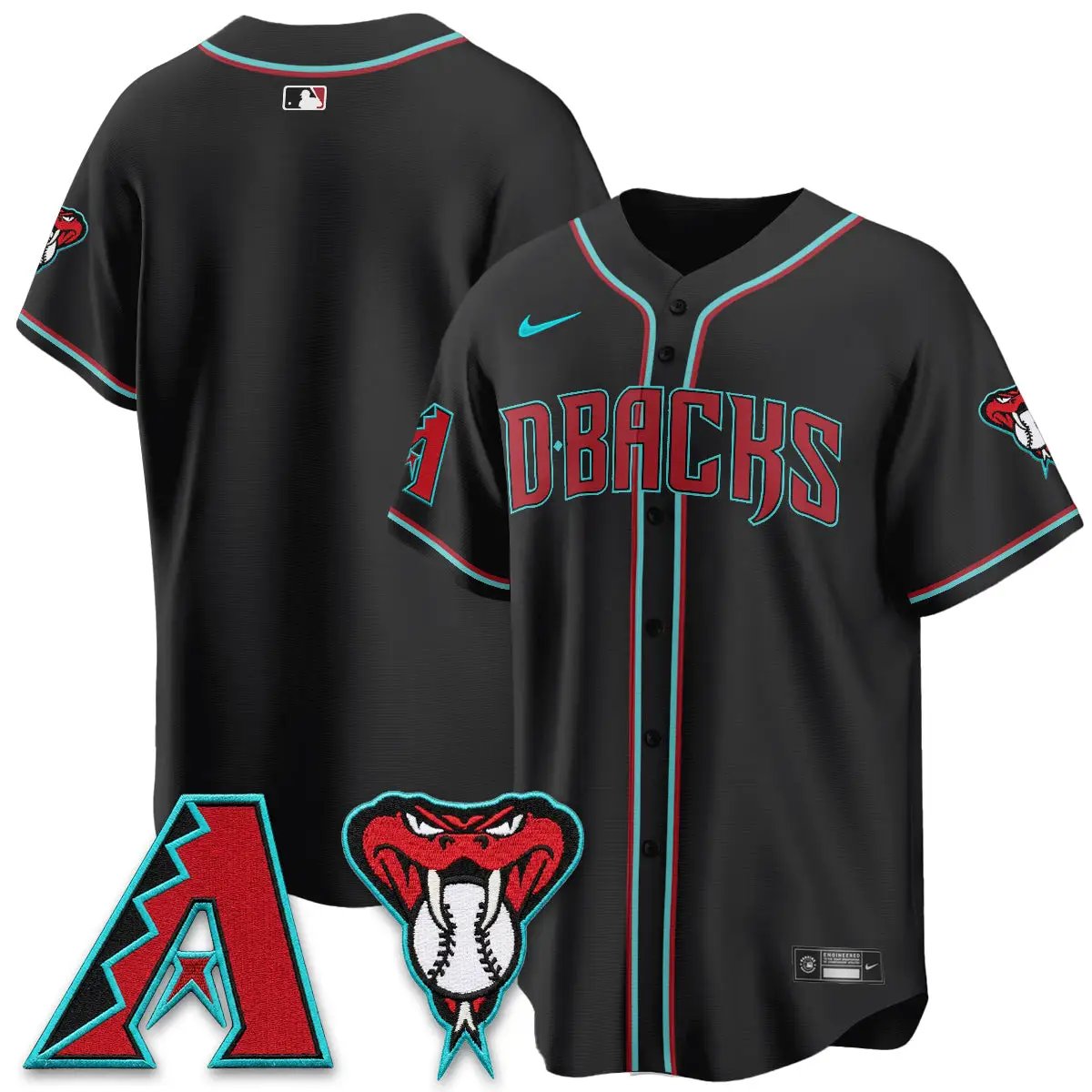 ARI Black Out Style Vapor Premier Limited Jersey - All Stitched by Arizona Diamondbacks