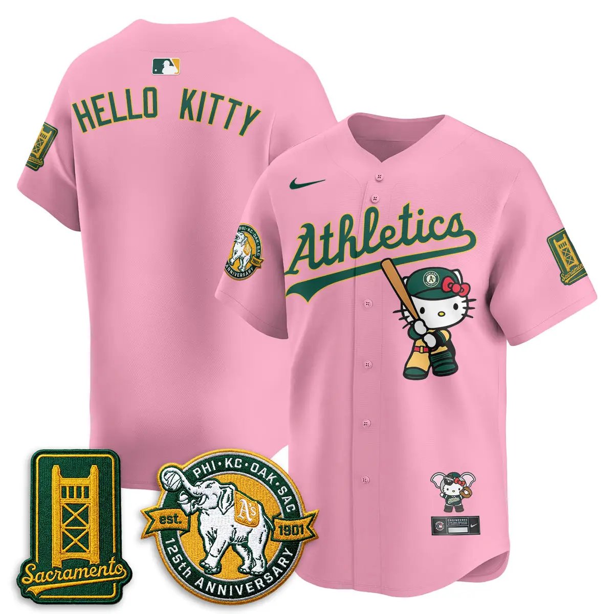 Oakland Athletics x Meow KT 2026 Vapor Limited Jersey - Stitched by Oakland Athletics