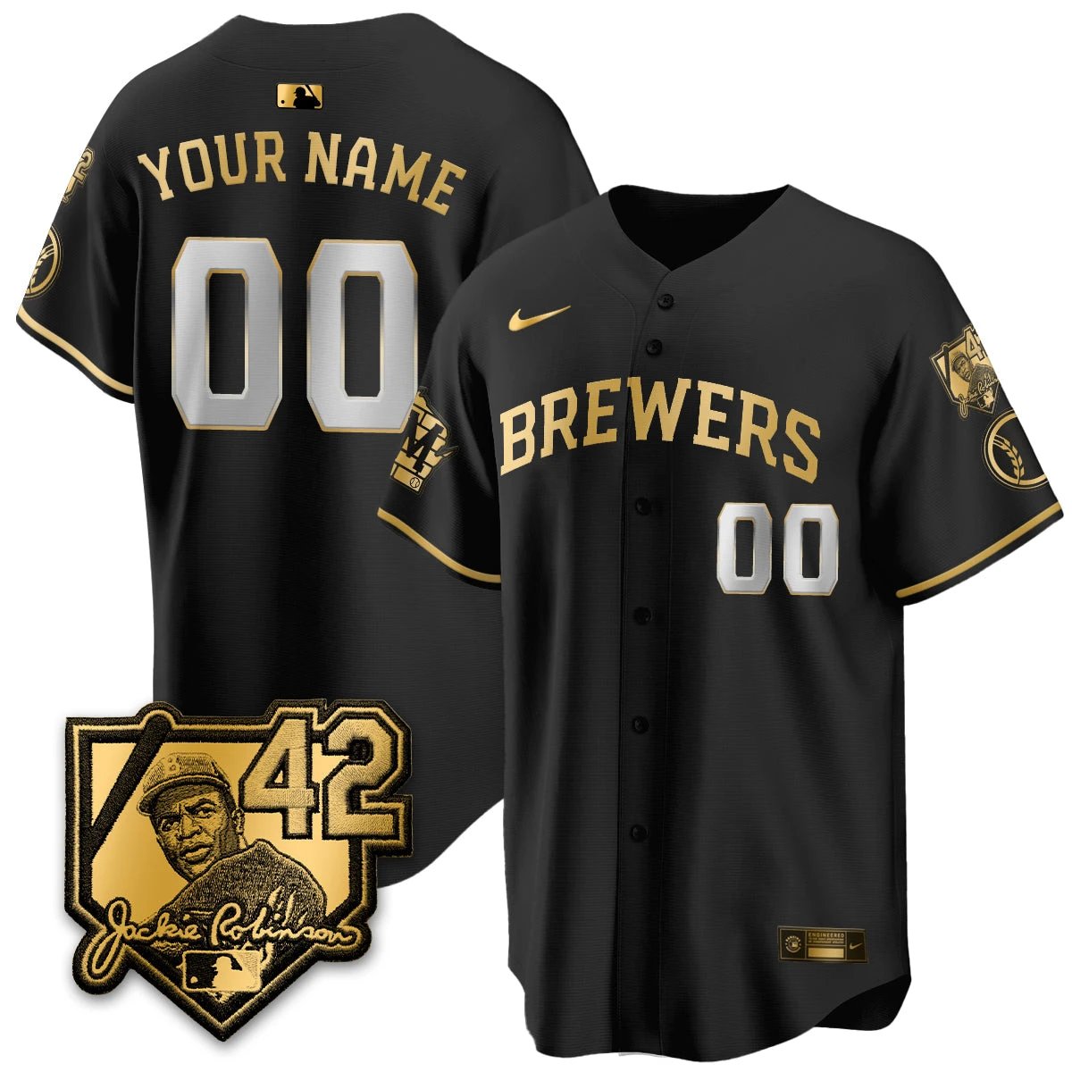 MIL 2026 New Era Vapor Custom Limited Jersey - All Stitched by Milwaukee Brewers
