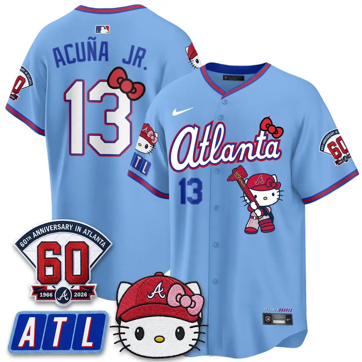 Atlanta Braves x Meow KT 2026 Vapor Limited Jersey - All Stitched by Atlanta Braves