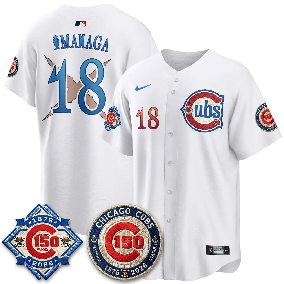 CHC x Japanese Cartoon Limited Jersey - Stitched by Chicago Cubs
