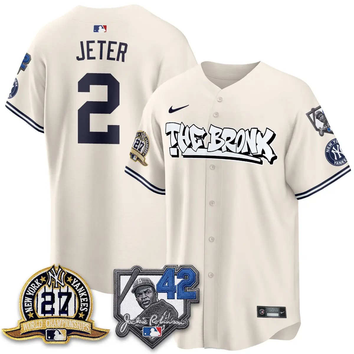 New York Yankees The Bronx 2026 Jackie Robinson Day Vapor Limited Jersey - All Stitched by New York Yankees