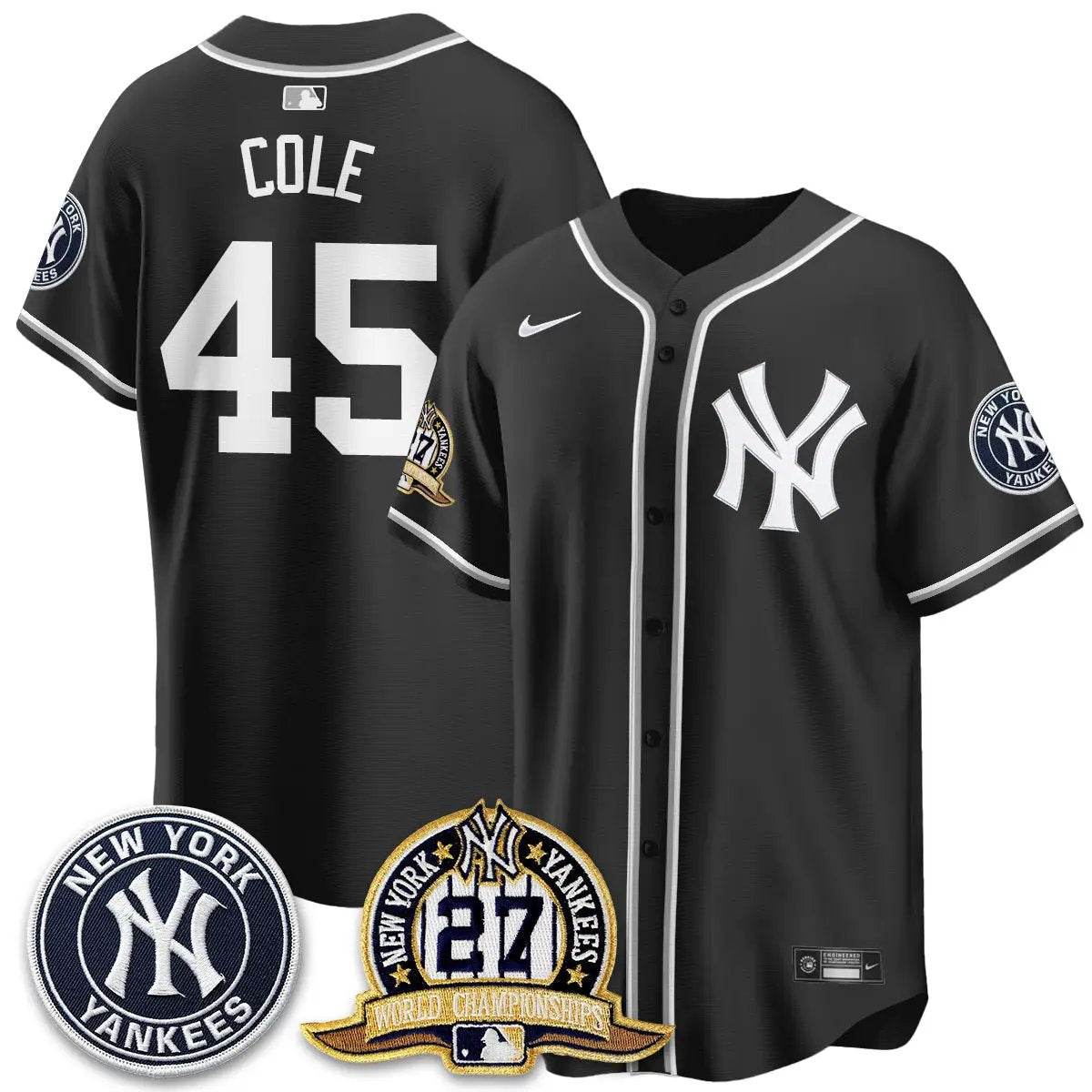 New York Yankees 2026 Black Out Style Vapor Limited Jersey - All Stitched by New York Yankees