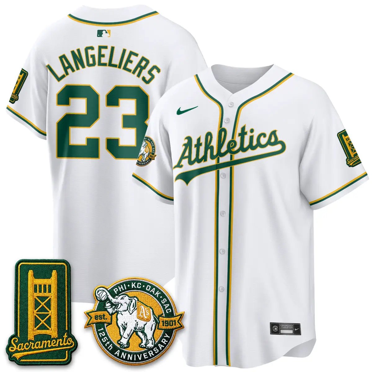 Oakland Athletics 2026 Black Out Style - Celebrating 125 Years - Limited Vapor Jersey - All Stitched by Oakland Athletics