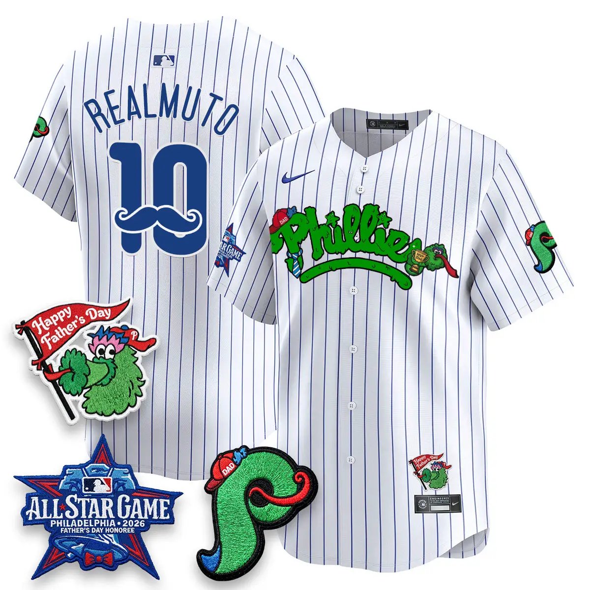 PHI Happy Father's Day Vapor Jersey - Stitched by Philadelphia Phillies