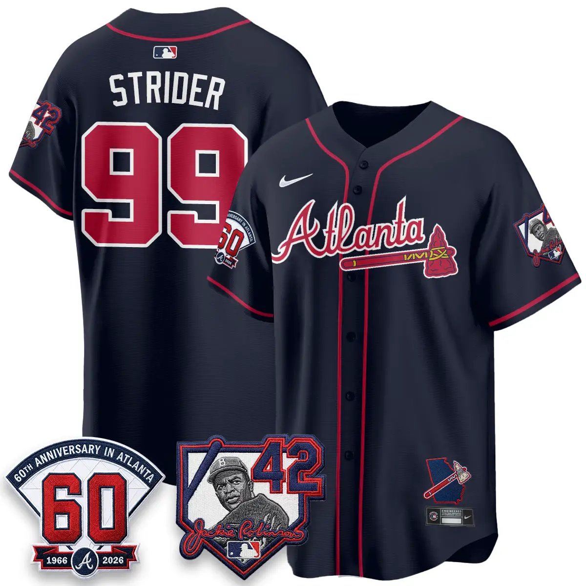 ATL 2026 Jackie Robinson Day Vapor Limited Jersey - All Stitched by Atlanta Braves
