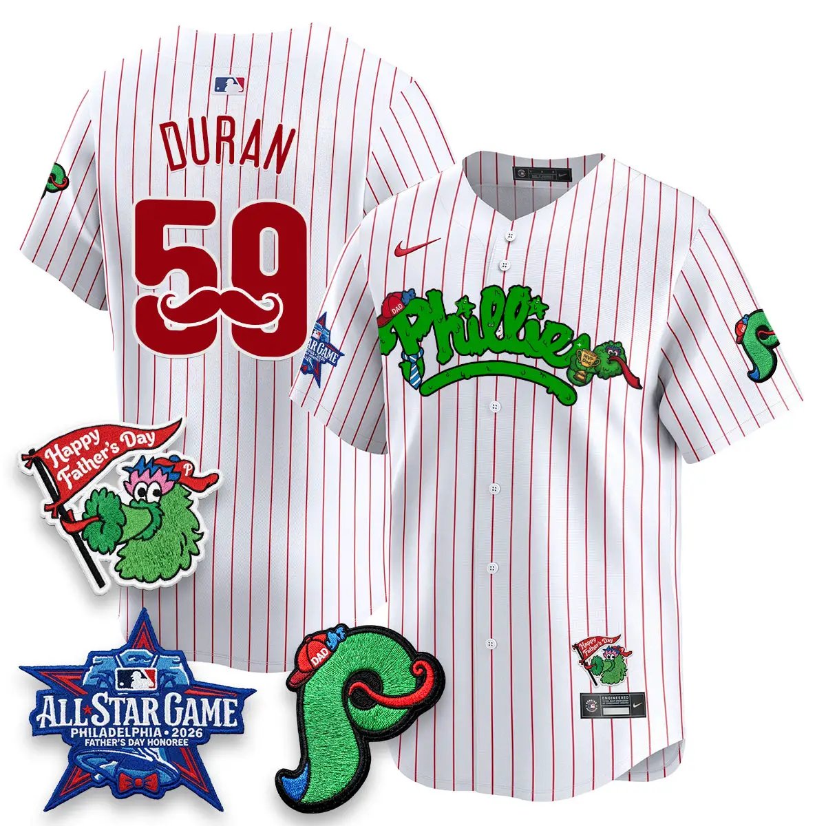 PHI Happy Father's Day Vapor Jersey - Stitched by Philadelphia Phillies