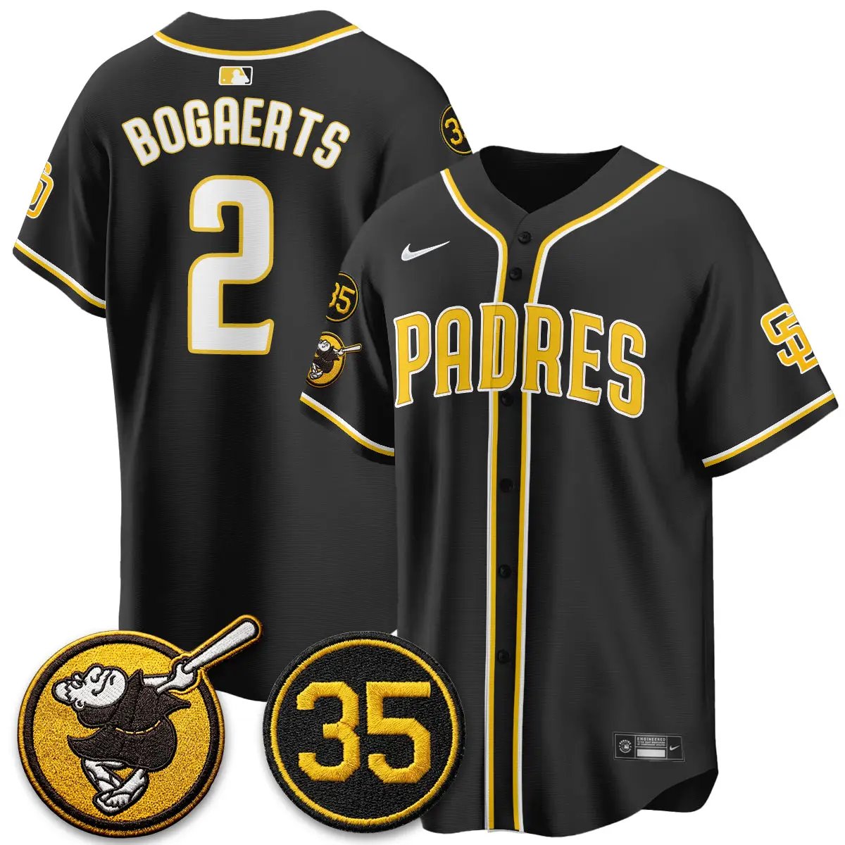 SD 2026 Black Out Style Limited Vapor Jersey - All Stitched by San Diego Padres
