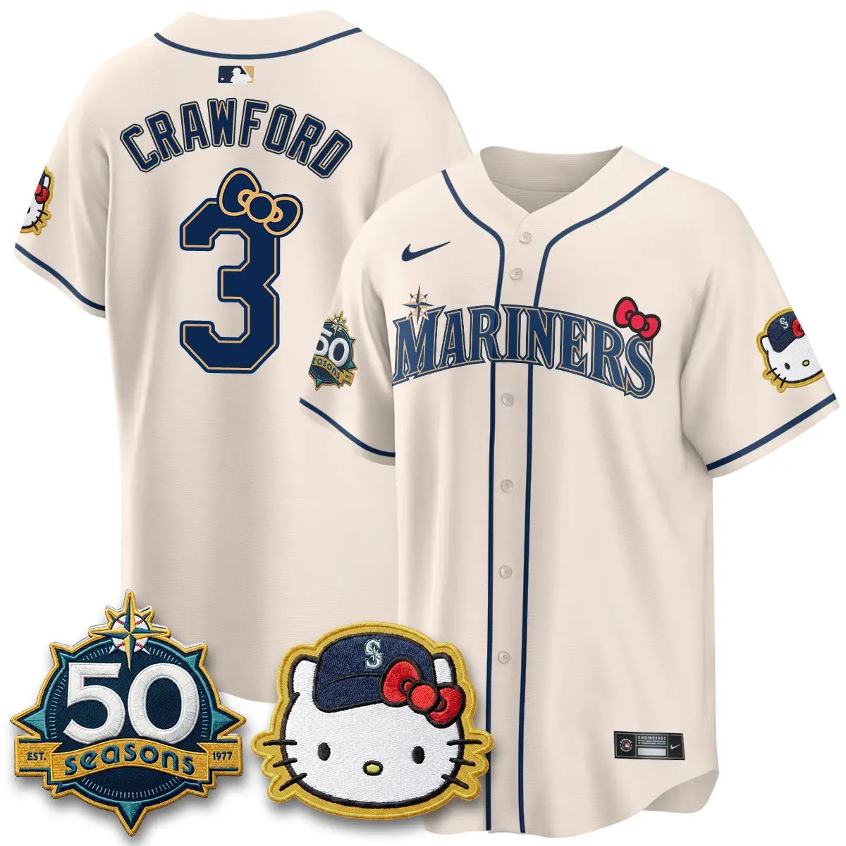 SEA x Meow KT Night Limited Jersey - All Stitched by Seattle Mariners