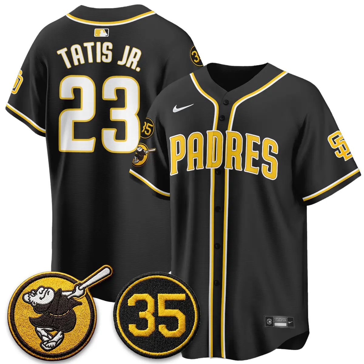 SD 2026 Black Out Style Limited Vapor Jersey - All Stitched by San Diego Padres