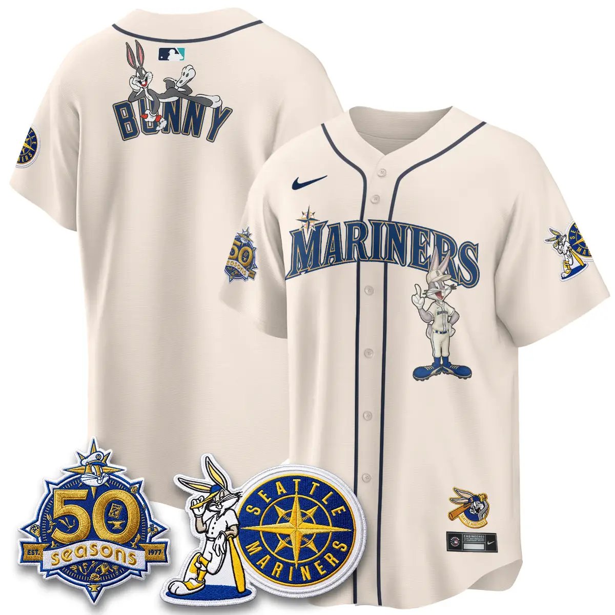 SEA x Bunny Vapor Premier Limited Jersey - Stitched by Seattle Mariners