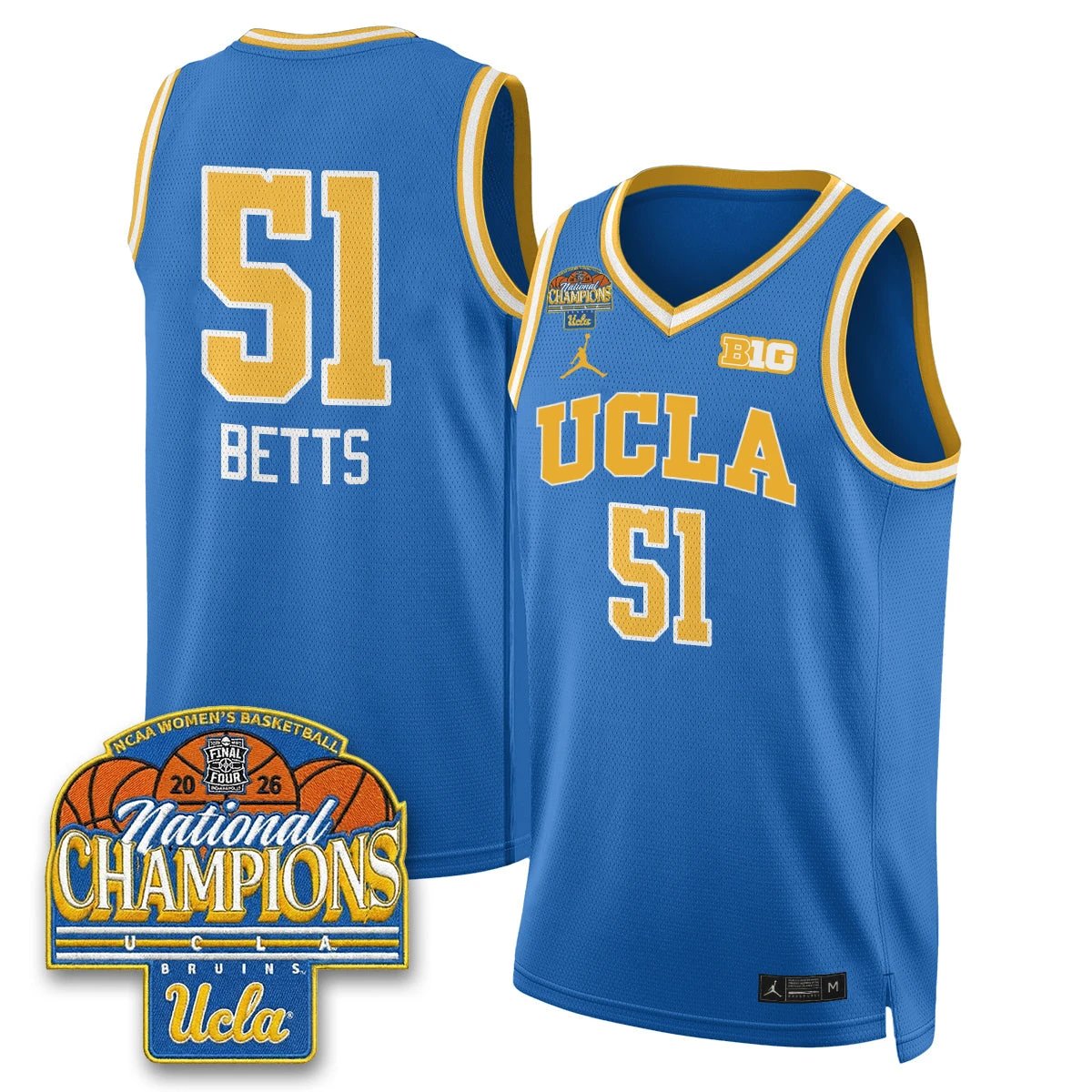 UCLA Women's Basketball National Champion 2026 Limited Jersey - All Stitched by UCLA