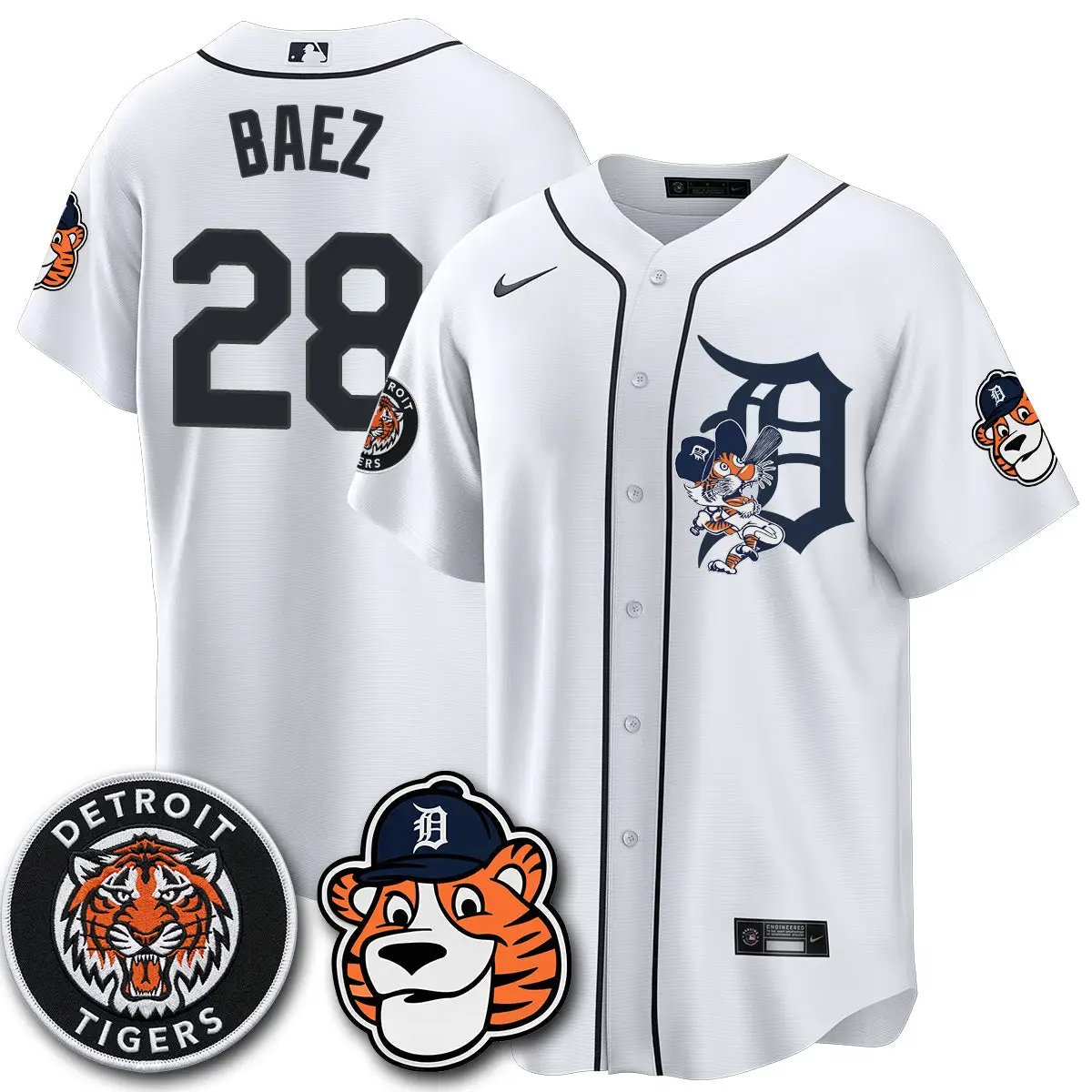 DET Paws Edition Vapor Limited Orange Jersey - Stitched by Detroit Tigers