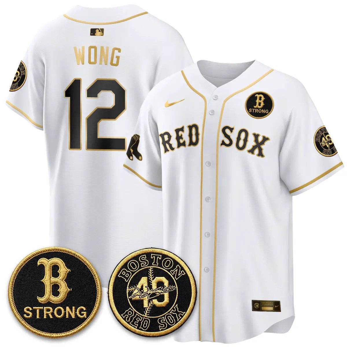 BOS Tim Wakefield Memorial Patch Vaper Premier Limited Jersey - All Stitched V2 by Boston Red Sox