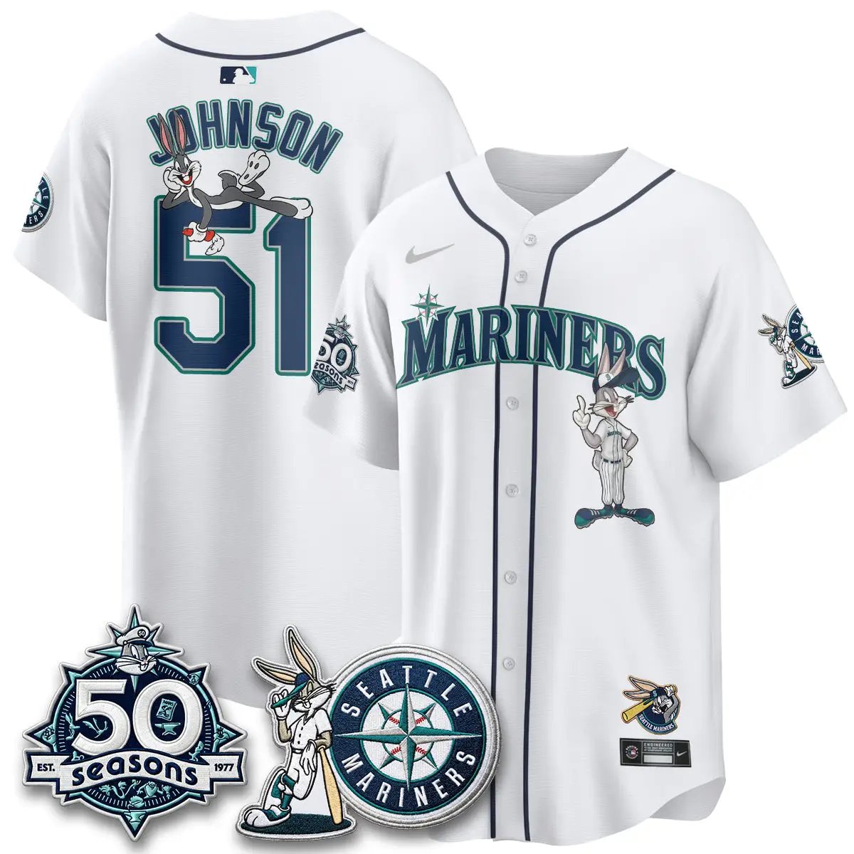 SEA x Bunny Vapor Premier Limited Jersey - Stitched by Seattle Mariners