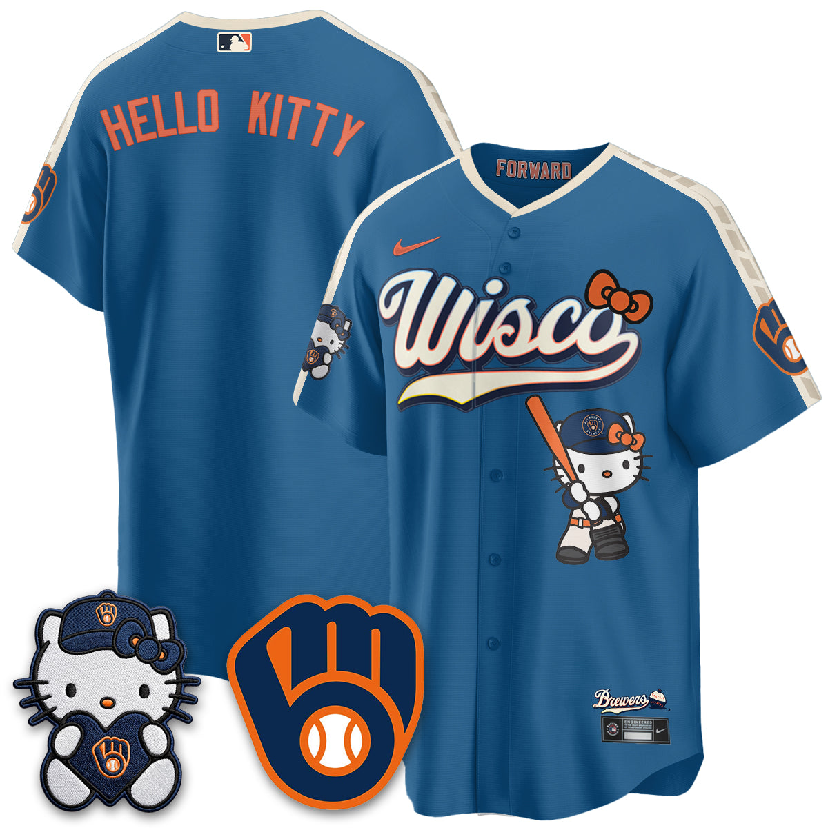 Milwaukee Brewers Meow KT Night Vapor Limited Jersey - All Stitched by Milwaukee Brewers