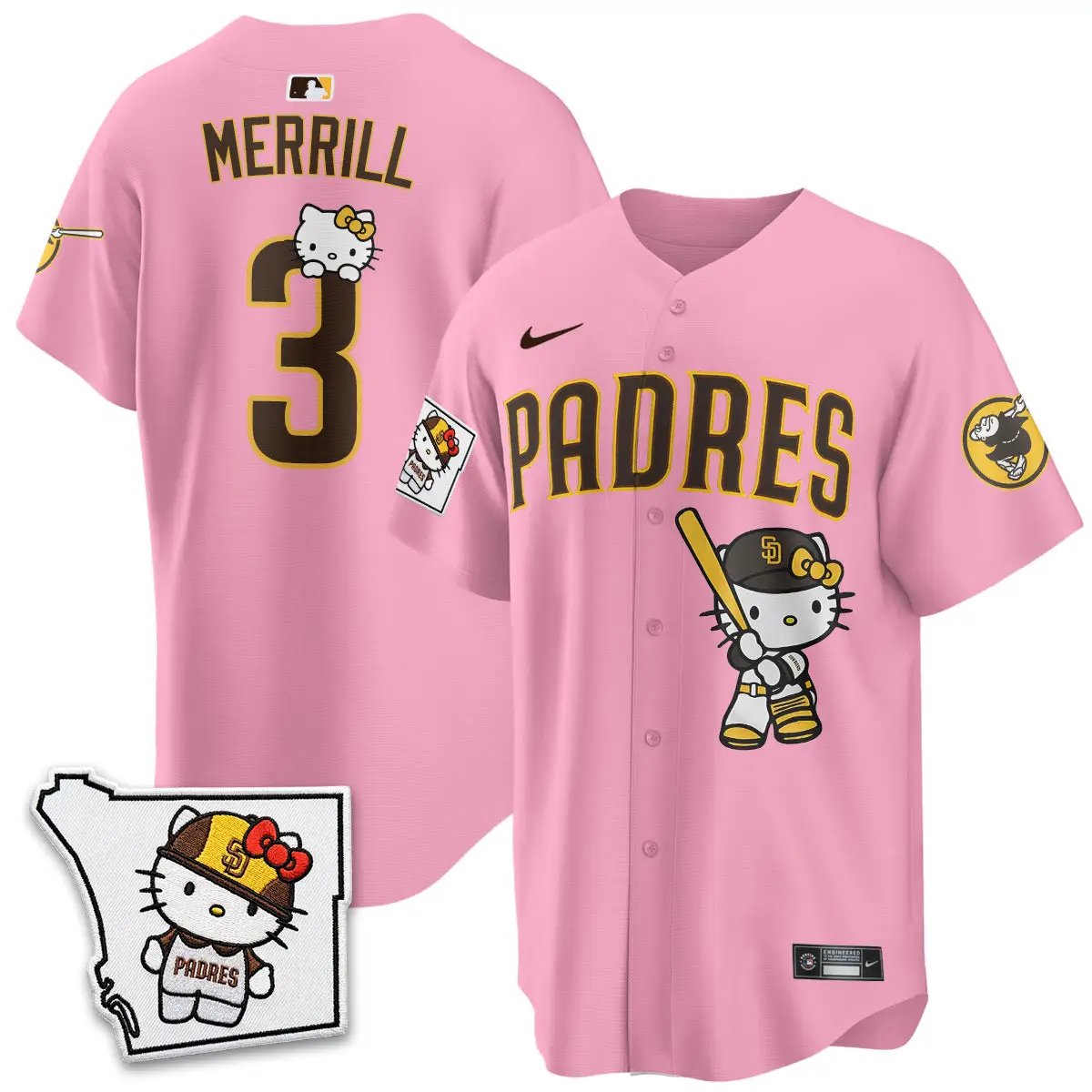 San Diego Padres x Meow KT Vapor Limited Jersey - All Stitched V2 by San Diego Padres