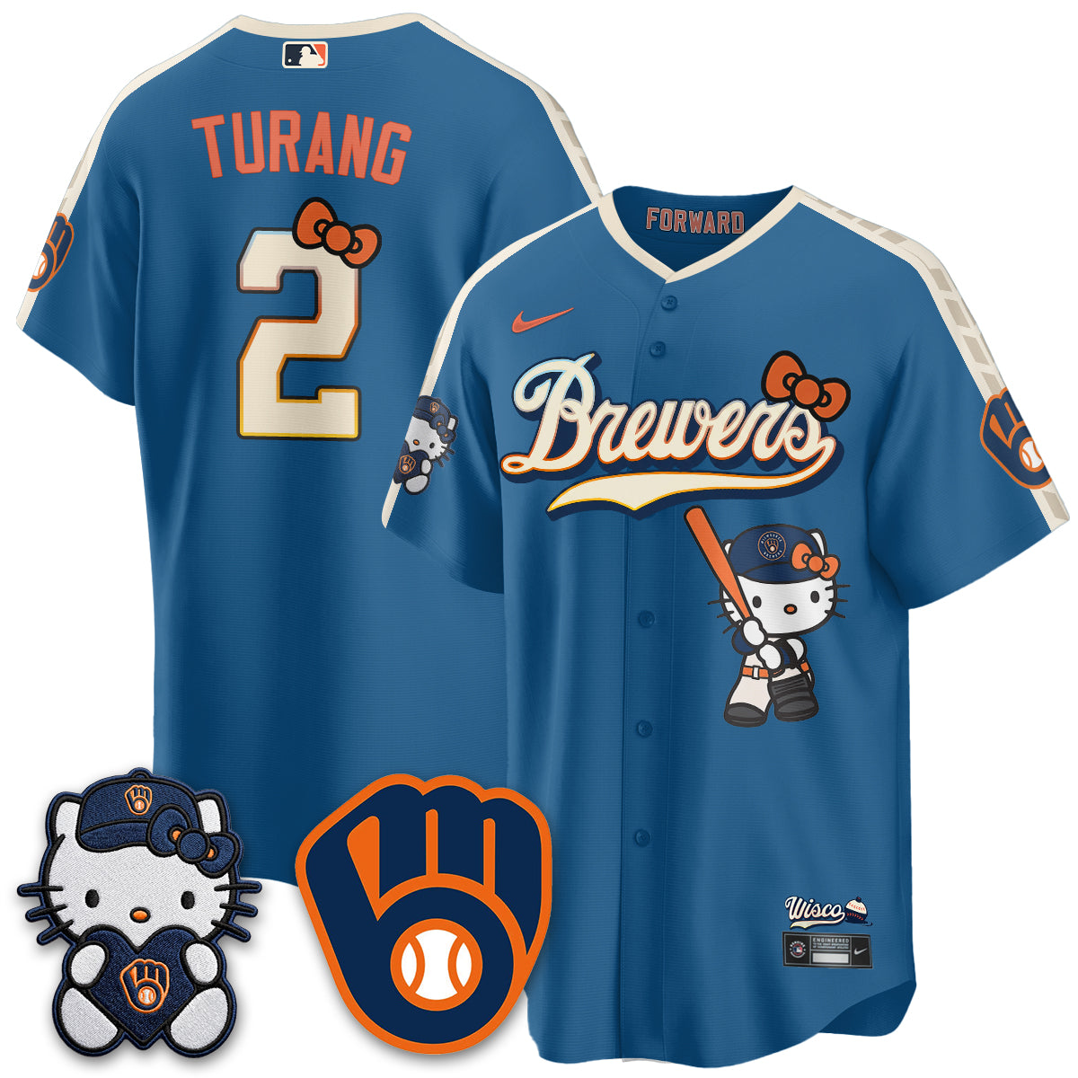 Milwaukee Brewers Meow KT Night Vapor Limited Jersey - All Stitched by Milwaukee Brewers