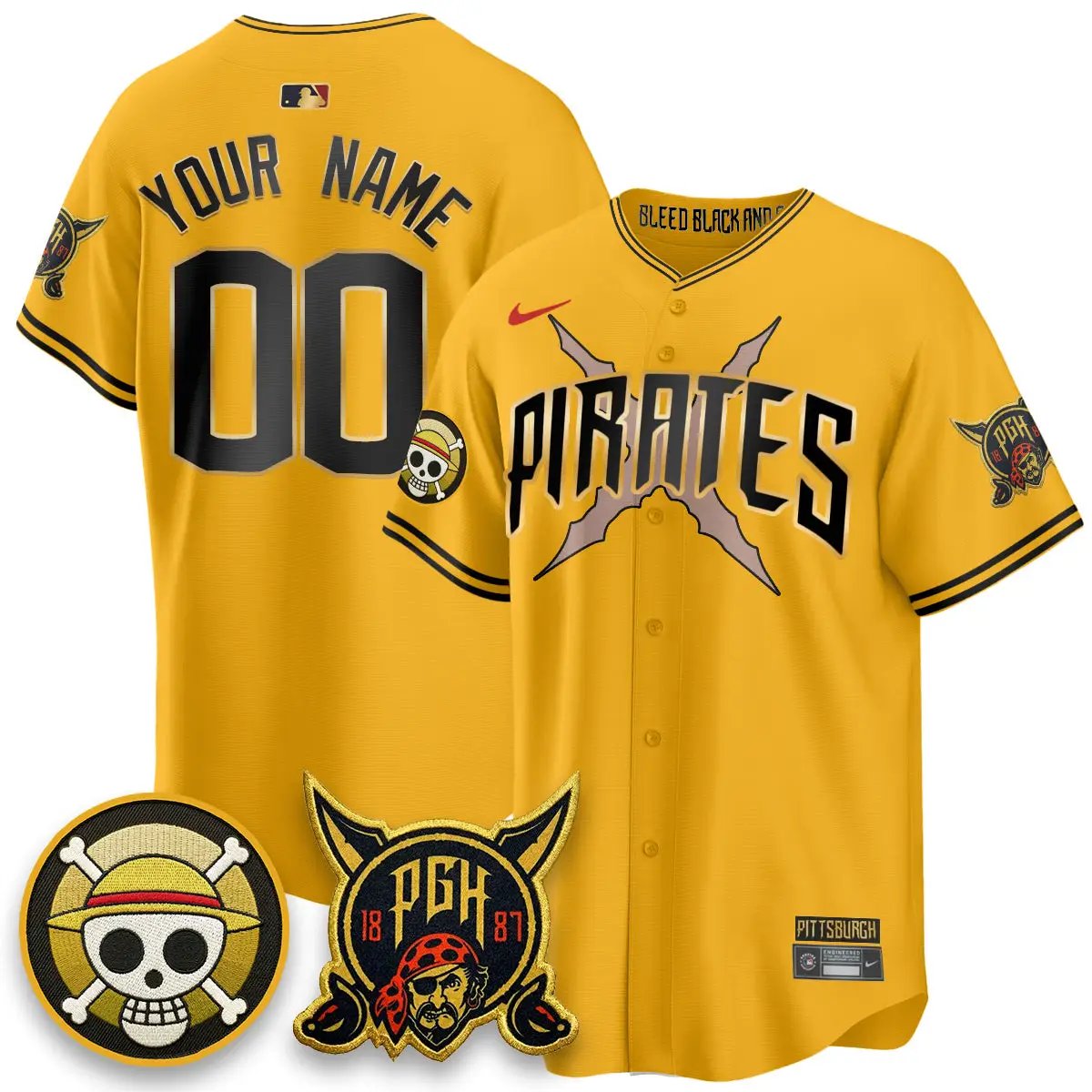 PIT 2026 City Connect x One Piece Vapor Limited Custom Jersey - All Stitched by Pittsburgh Pirates