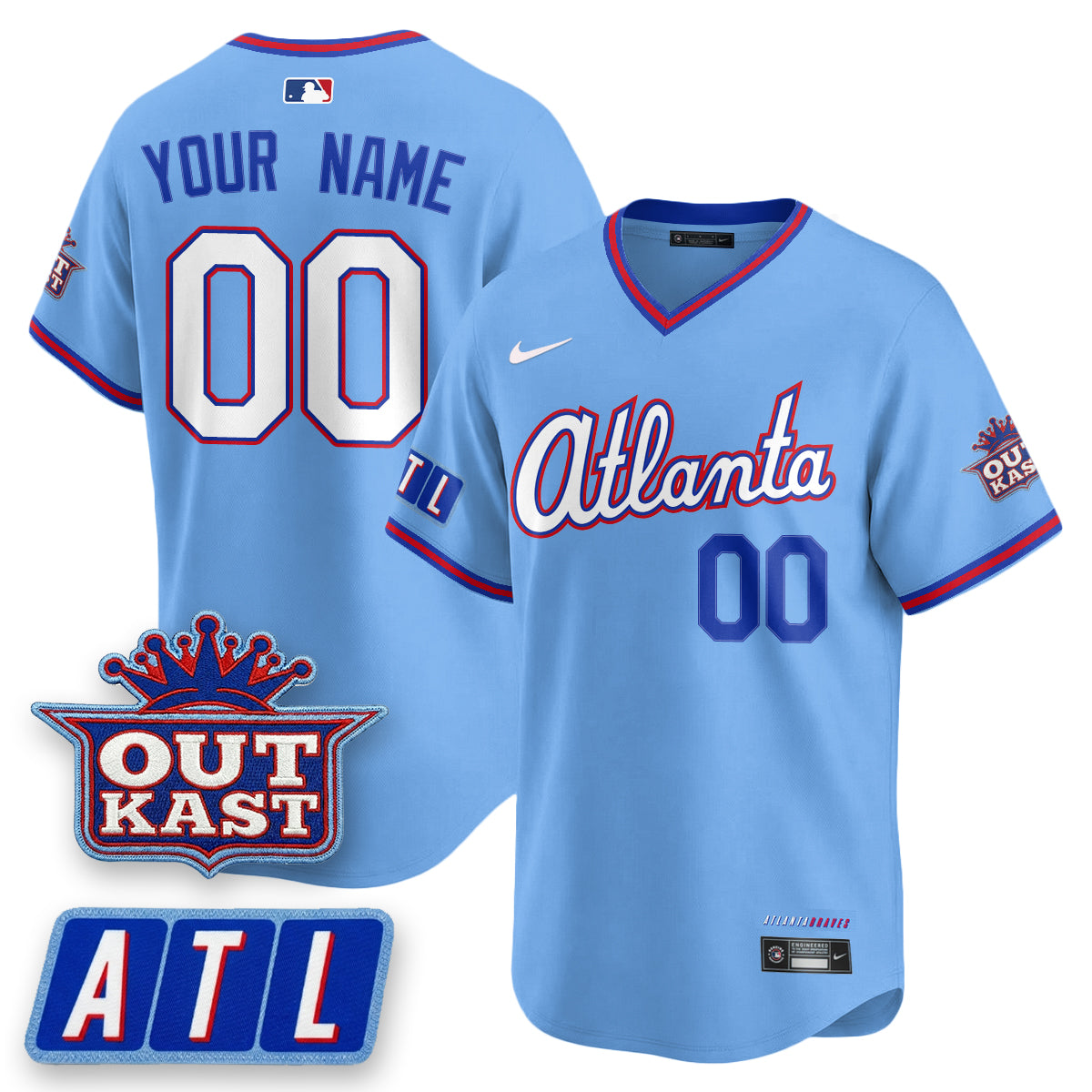ATL 2026 City Connect x Outkast Patch Vapor Limited Custom Jersey - All Stitched by Atlanta Braves