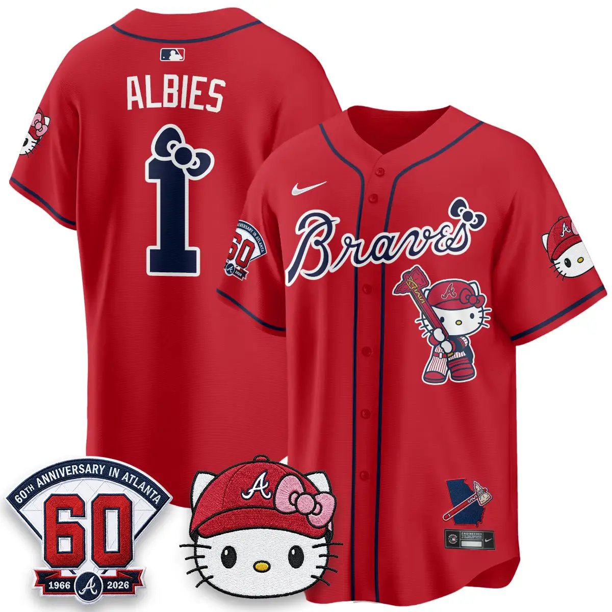 Atlanta Braves x Meow KT 2026 Vapor Limited Jersey - All Stitched by Atlanta Braves