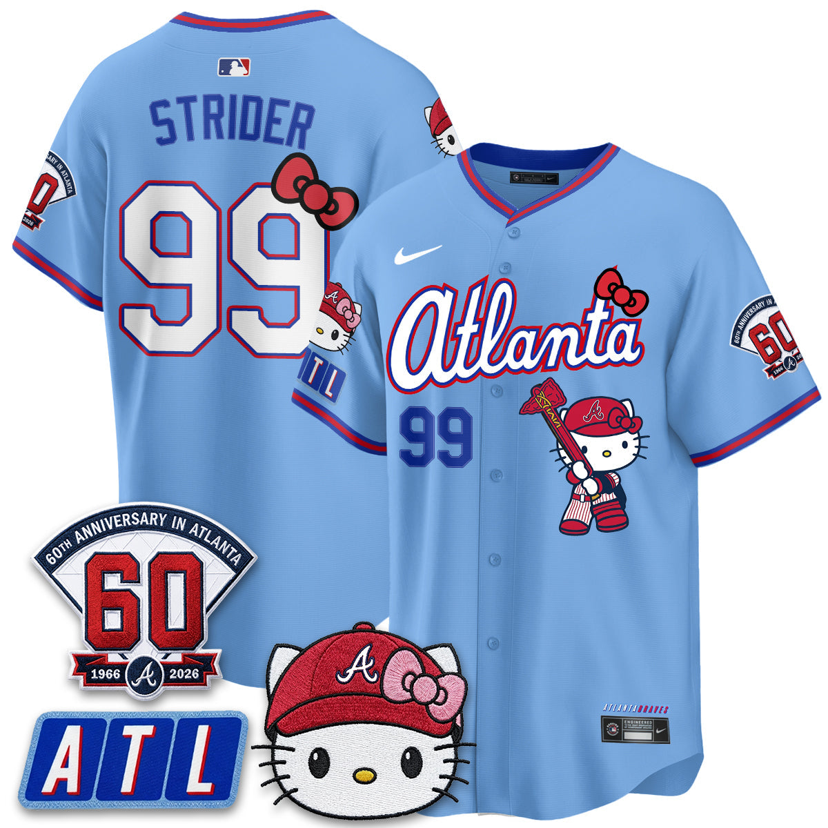 Atlanta Braves x Meow KT 2026 Vapor Limited Jersey - All Stitched by Atlanta Braves