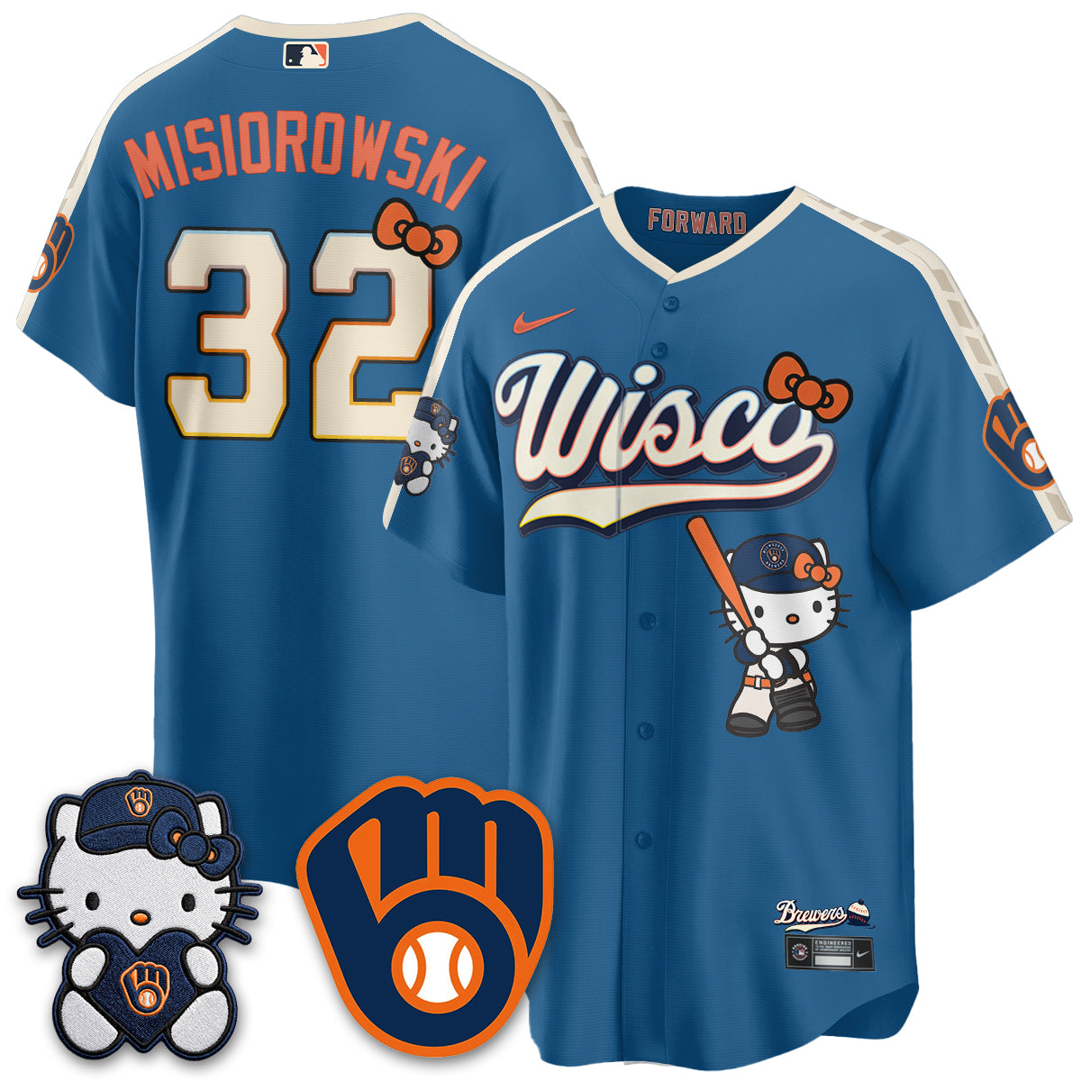 Milwaukee Brewers Meow KT Night Vapor Limited Jersey - All Stitched by Milwaukee Brewers