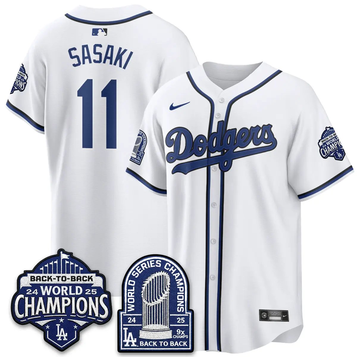 LAD 2026 Black Out Style Vapor Limited Jersey - B2B Champs - All Stitched by Los Angeles Dodgers