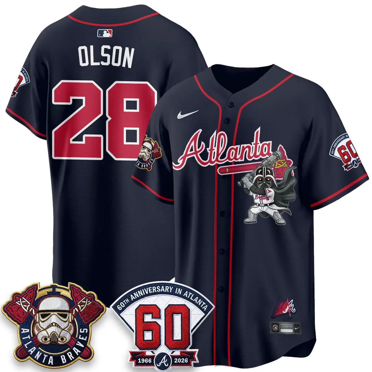 Atlanta Braves x SW Vapor Limited Jersey - Stitched by Atlanta Braves