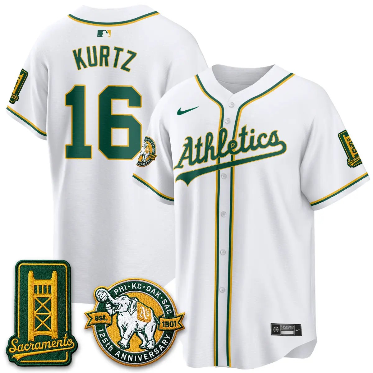 Oakland Athletics 2026 Black Out Style - Celebrating 125 Years - Limited Vapor Jersey - All Stitched by Oakland Athletics