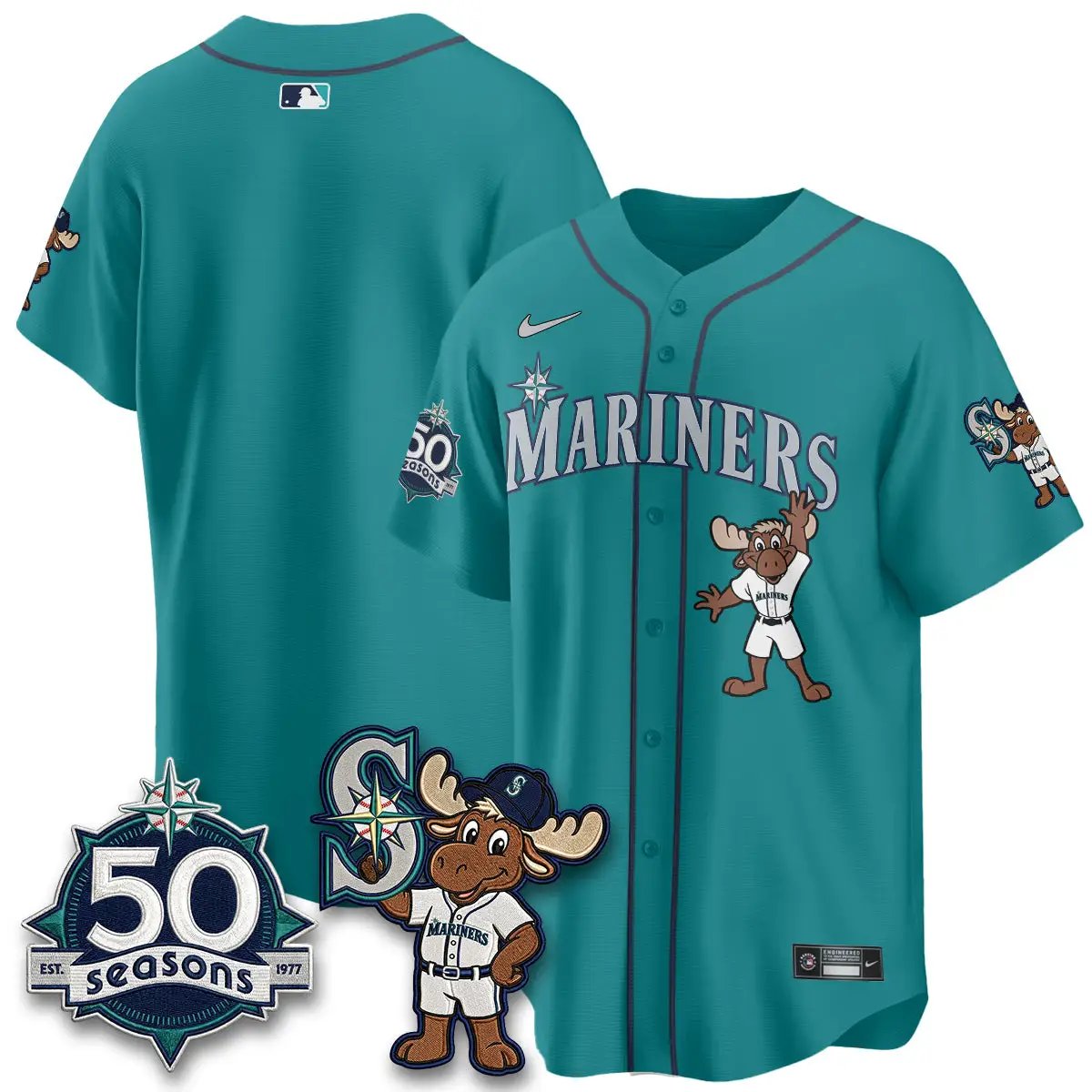 SEA Mascot Jersey - All Stitched by Seattle Mariners