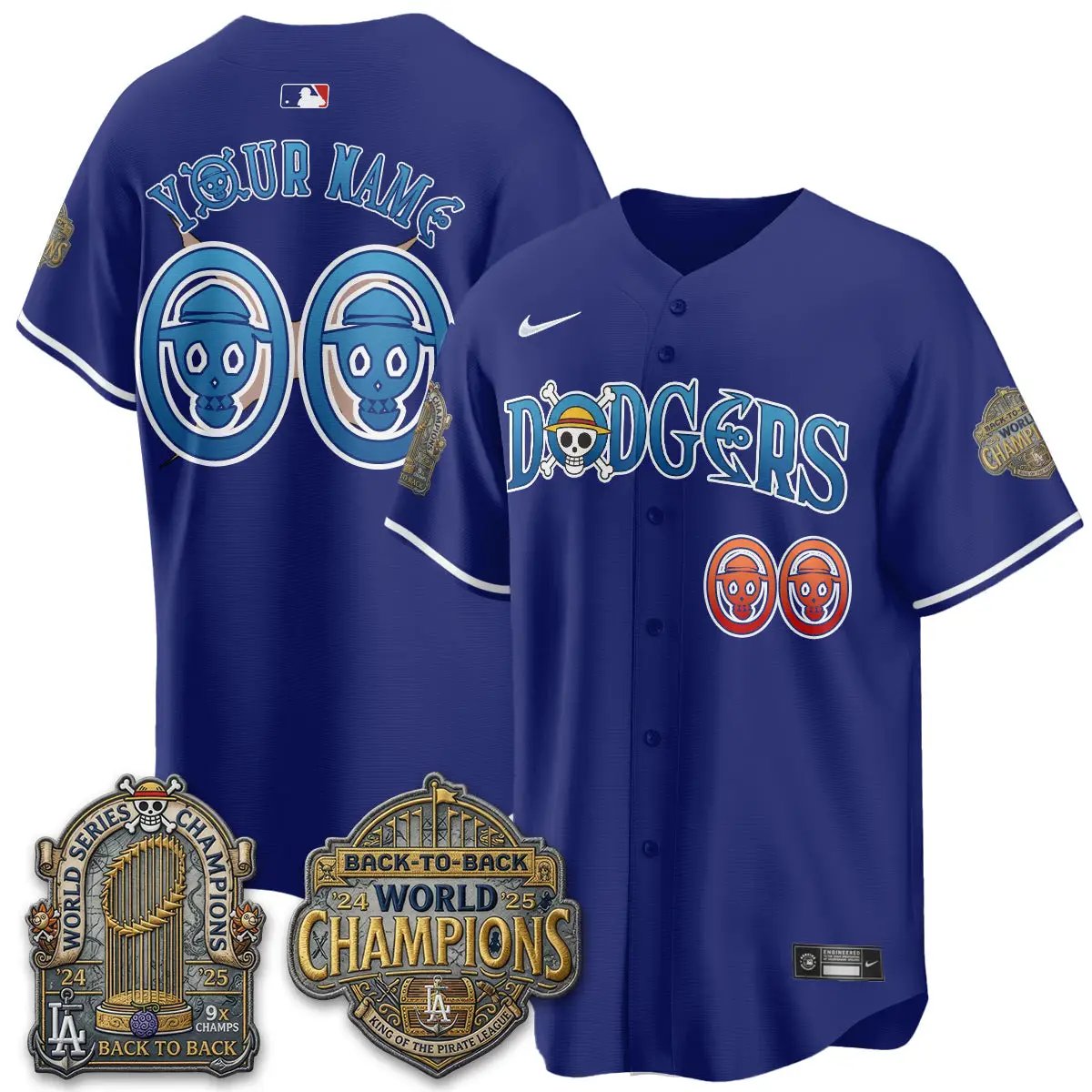 LAD Japanese Cartoon Vapor Limited Custom Jersey - Stitched by Los Angeles Dodgers
