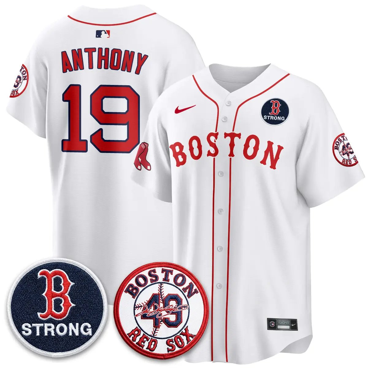BOS Tim Wakefield Memorial Patch Vaper Premier Limited Jersey - All Stitched V2 by Boston Red Sox