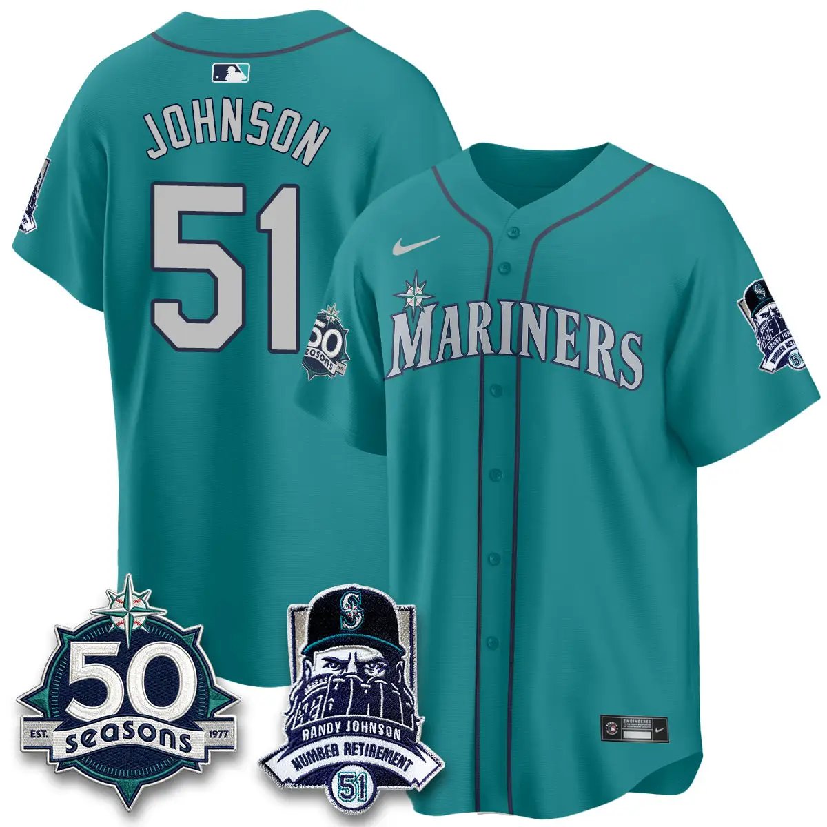 SEA Randy Johnson Vapor Limited Jersey V2- All Stitched by Seattle Mariners
