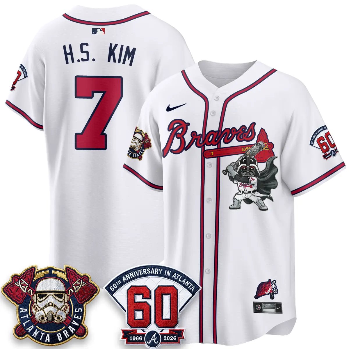 Atlanta Braves x SW Vapor Limited Jersey - Stitched by Atlanta Braves