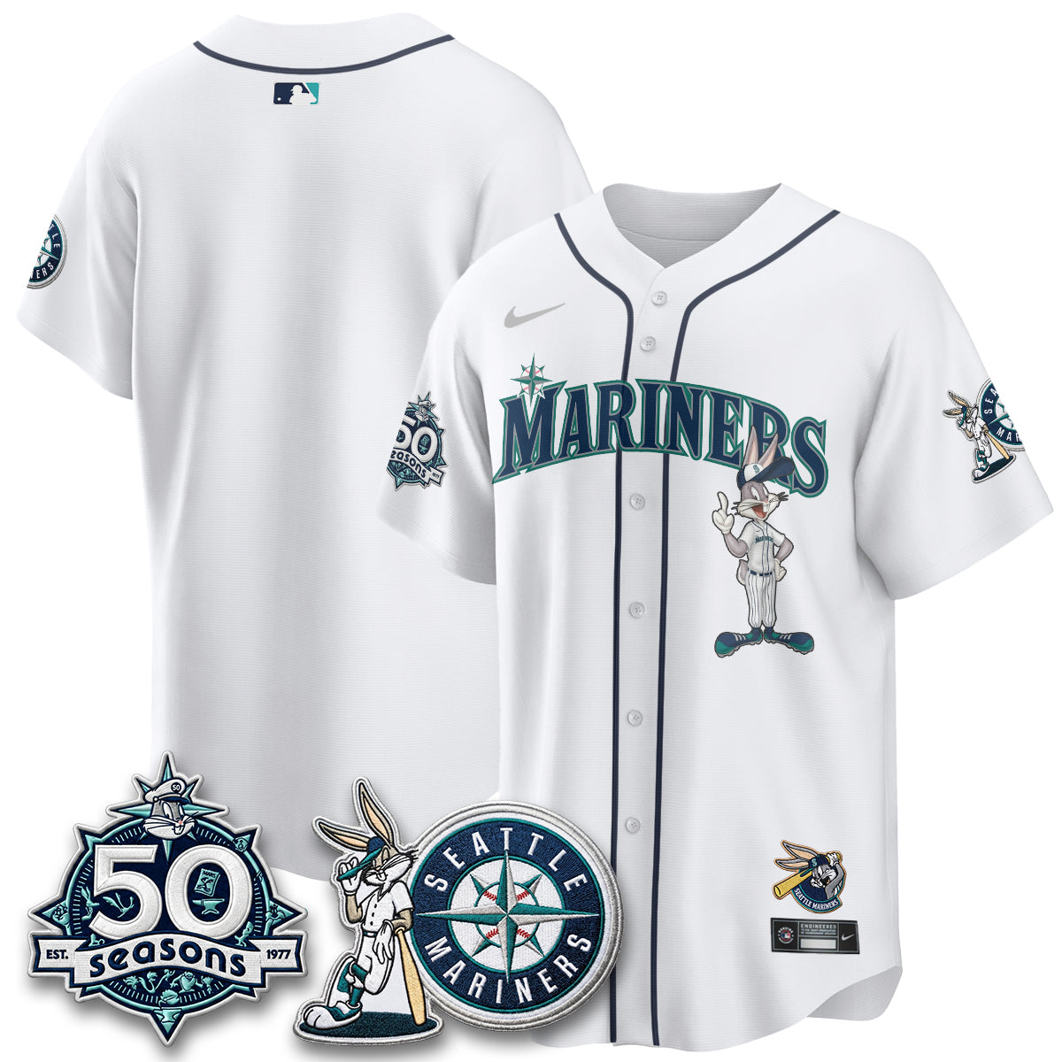 SEA x Bunny Vapor Premier Limited Jersey - Stitched by Seattle Mariners