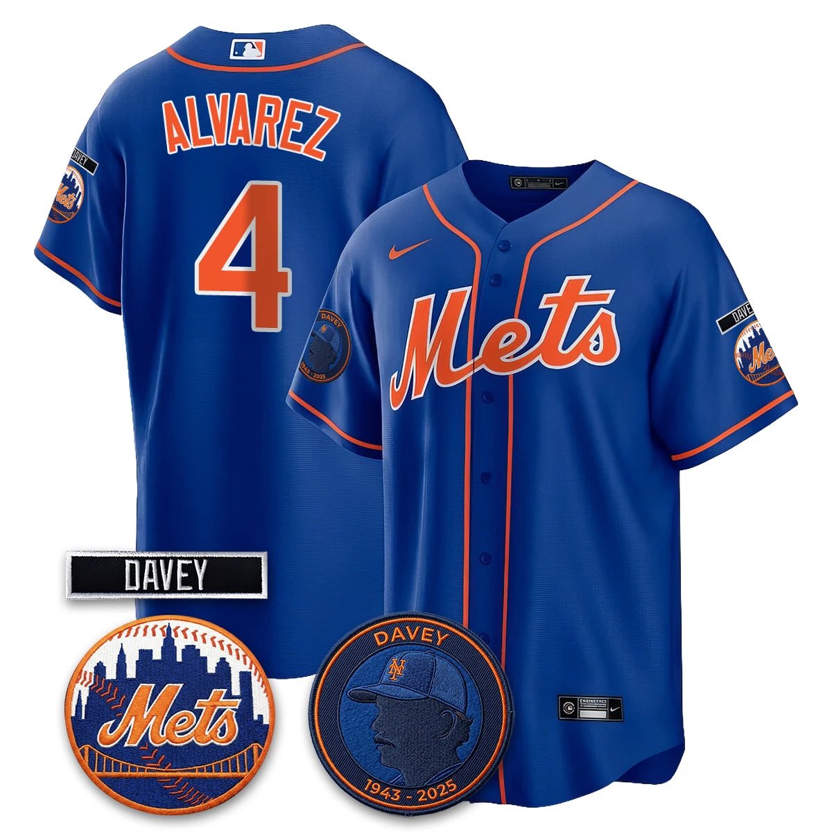 New York Mets 2026 Davey Johnson In Memoriam Vapor Limited Jersey - All Stitched by New York Mets