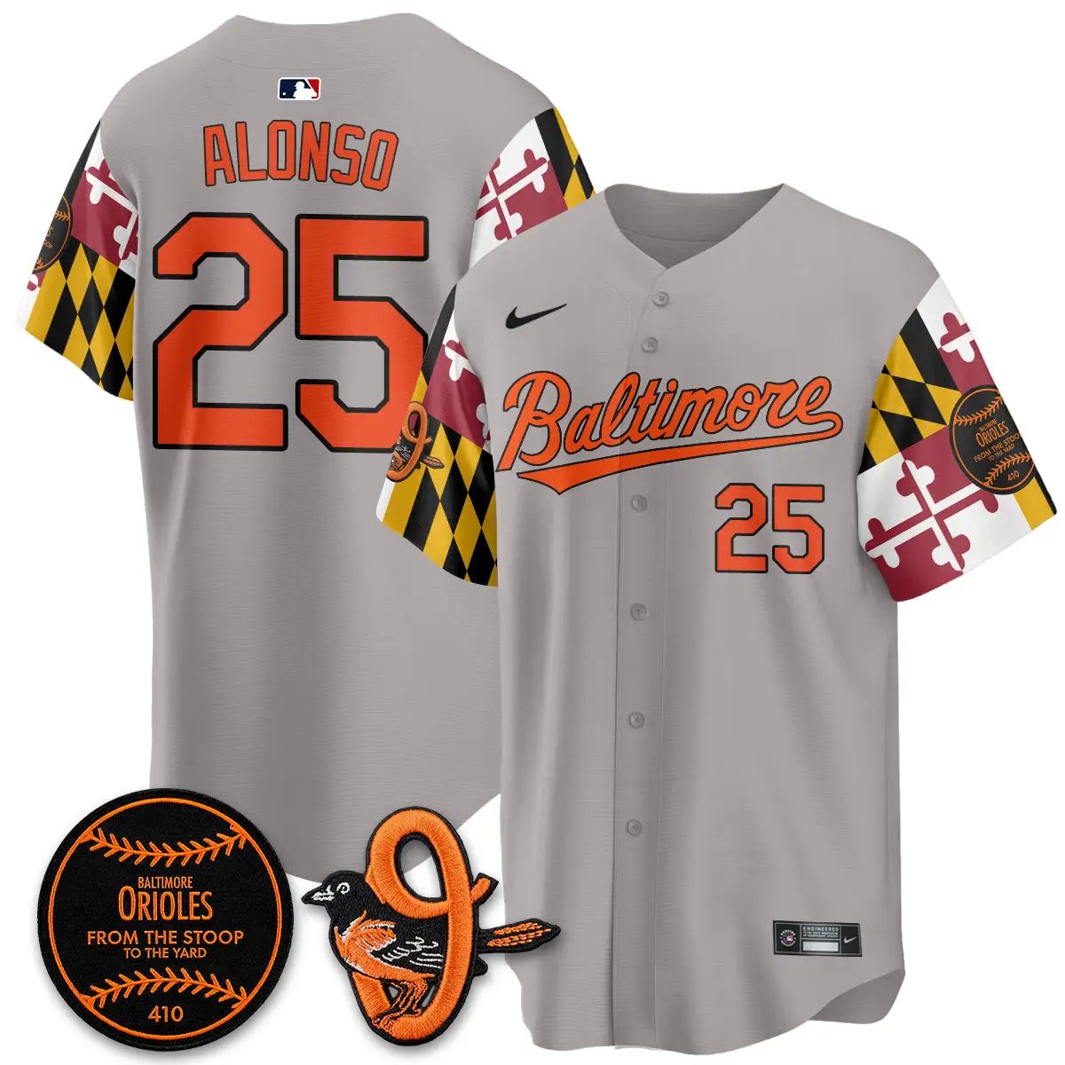 BAL 2026 x Maryland State Flag Vapor Jersey - All Stitched V2 by Baltimore Orioles