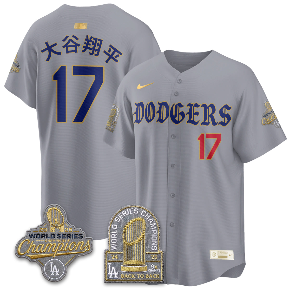 LAD Vapor Limited Jersey - Back to Back 9x Champs - All Stitched by Los Angeles Dodgers