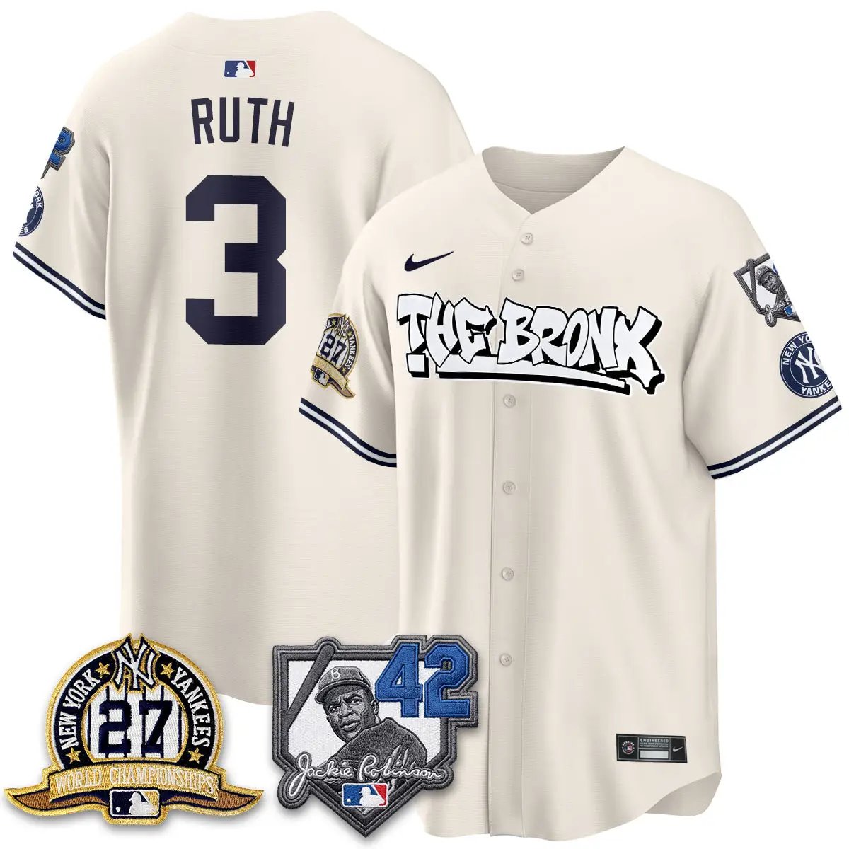 New York Yankees The Bronx 2026 Jackie Robinson Day Vapor Limited Jersey - All Stitched by New York Yankees