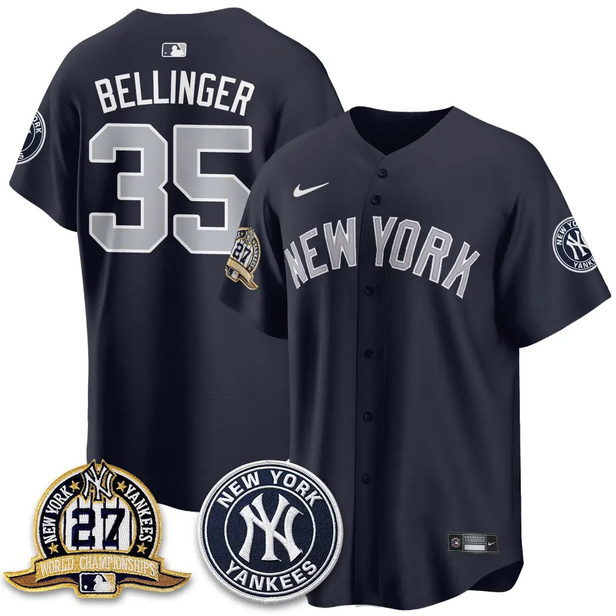 New York Yankees Alternate Jersey - All Stitched by New York Yankees